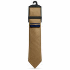 MC Houndstooth - Tie & Pocket Square Set in Light Gold & Navy
