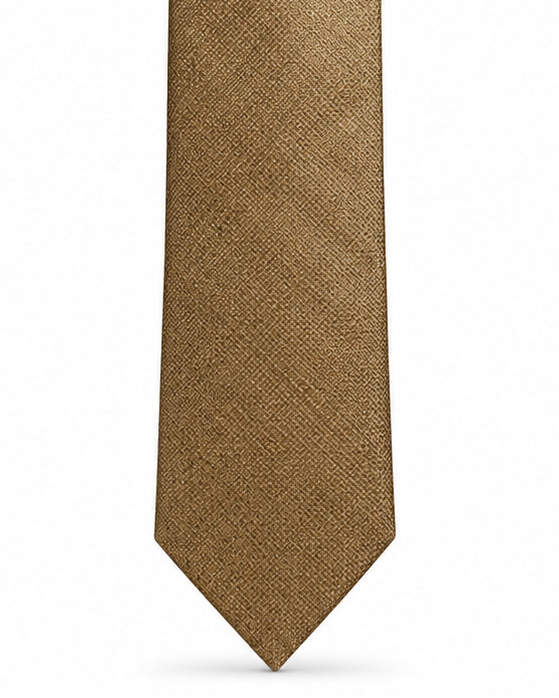 MC Houndstooth - Tie & Pocket Square Set in Light Gold & Navy