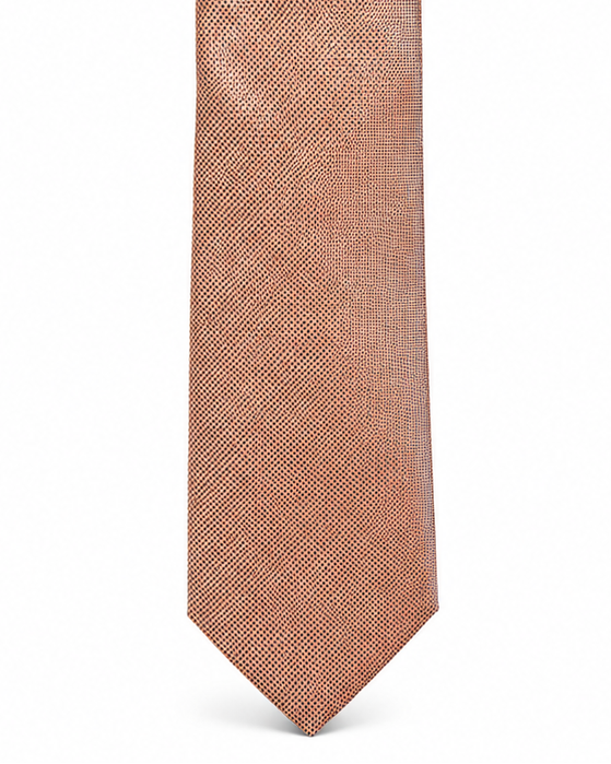 MC Houndstooth - Tie & Pocket Square Set in  Light Orange & Navy