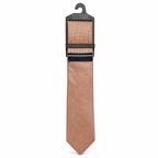MC Houndstooth - Tie & Pocket Square Set in  Light Orange & Navy