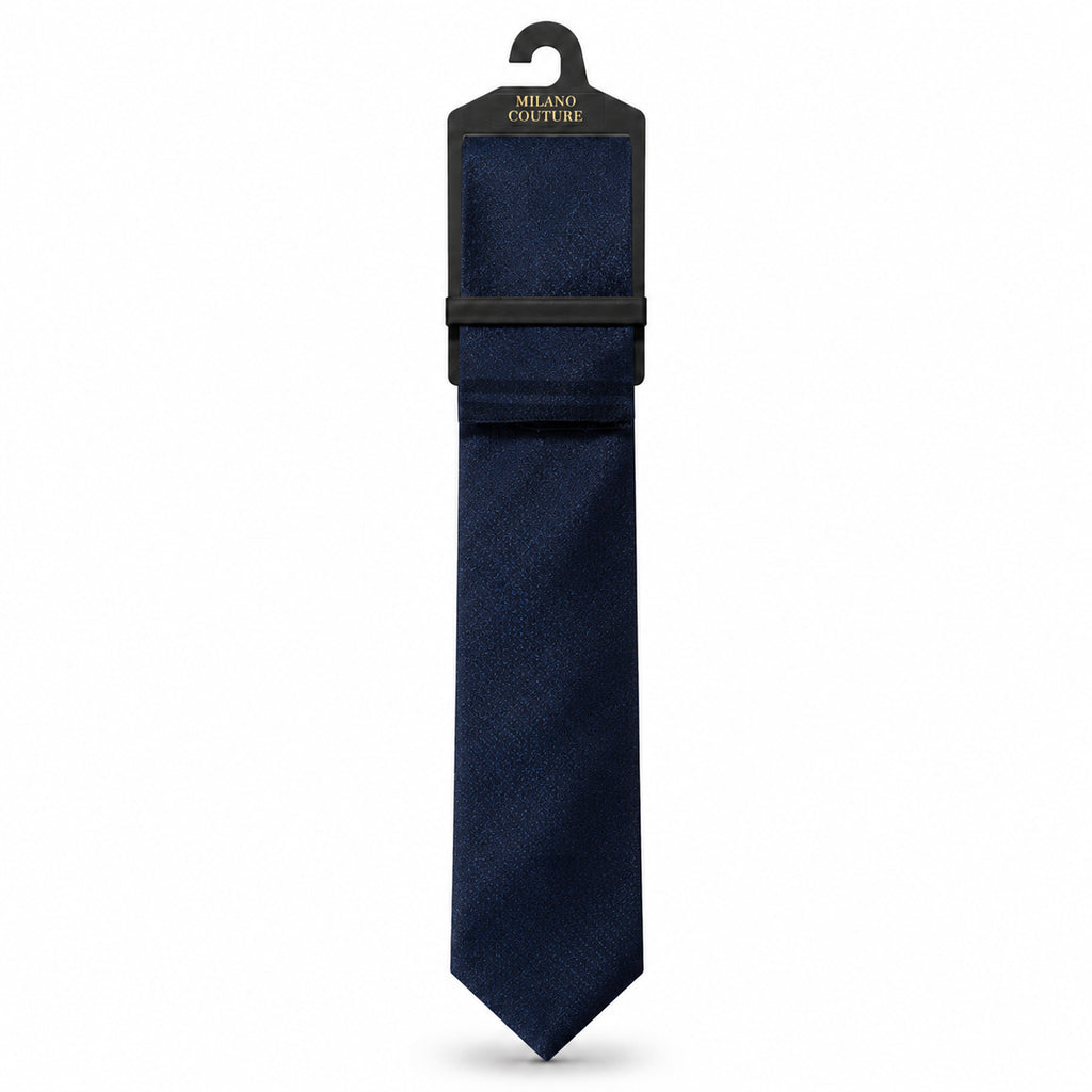 MC Houndstooth - Tie & Pocket Square Set in Navy