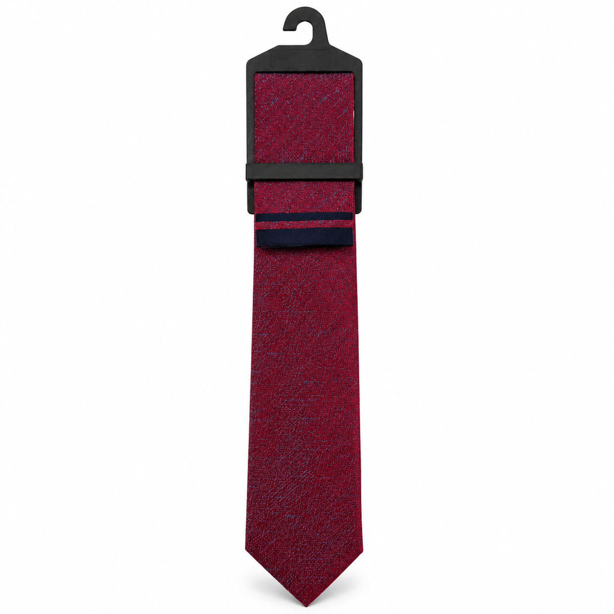MC Houndstooth - Tie & Pocket Square Set in Red & Navy