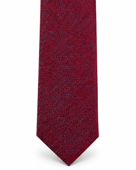 MC Houndstooth - Tie & Pocket Square Set in Red & Navy