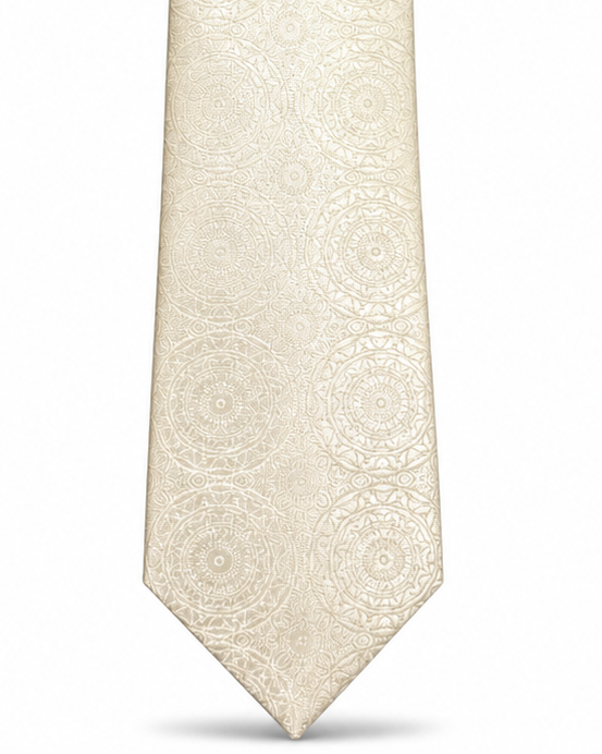 MC Mandala - Tie & Pocket Square Set in Stone