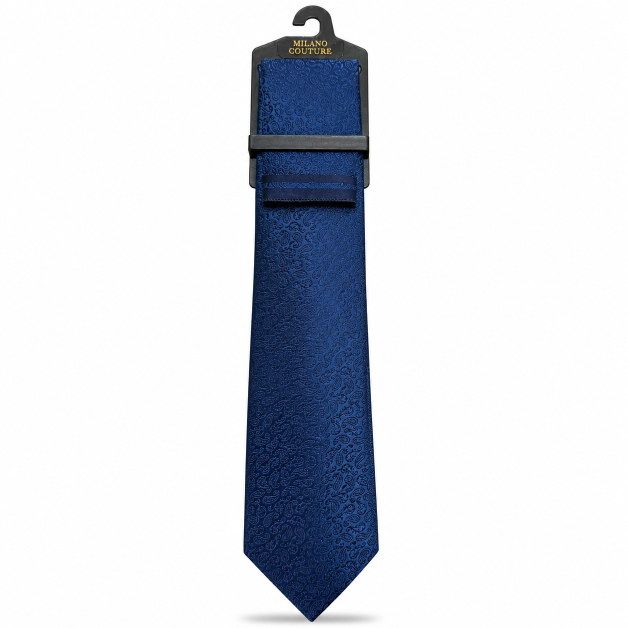 MC Mini Paisley - Tie & Pocket Square Set in Navy