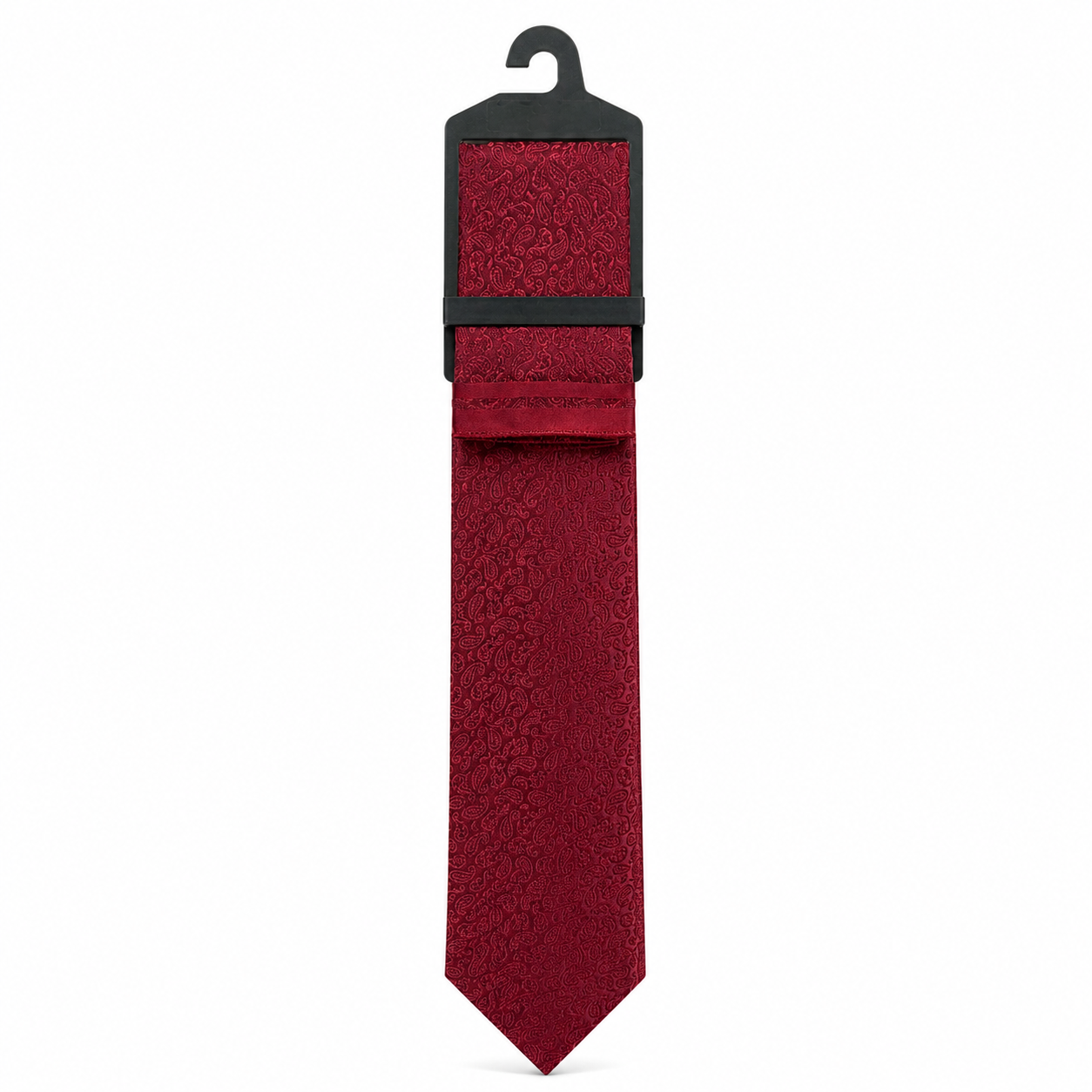 MC Mini Paisley - Tie & Pocket Square Set in Wine