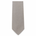 MC Motif - Tie & Pocket Square Set in White & Gold