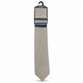 MC Motif - Tie & Pocket Square Set in White & Gold
