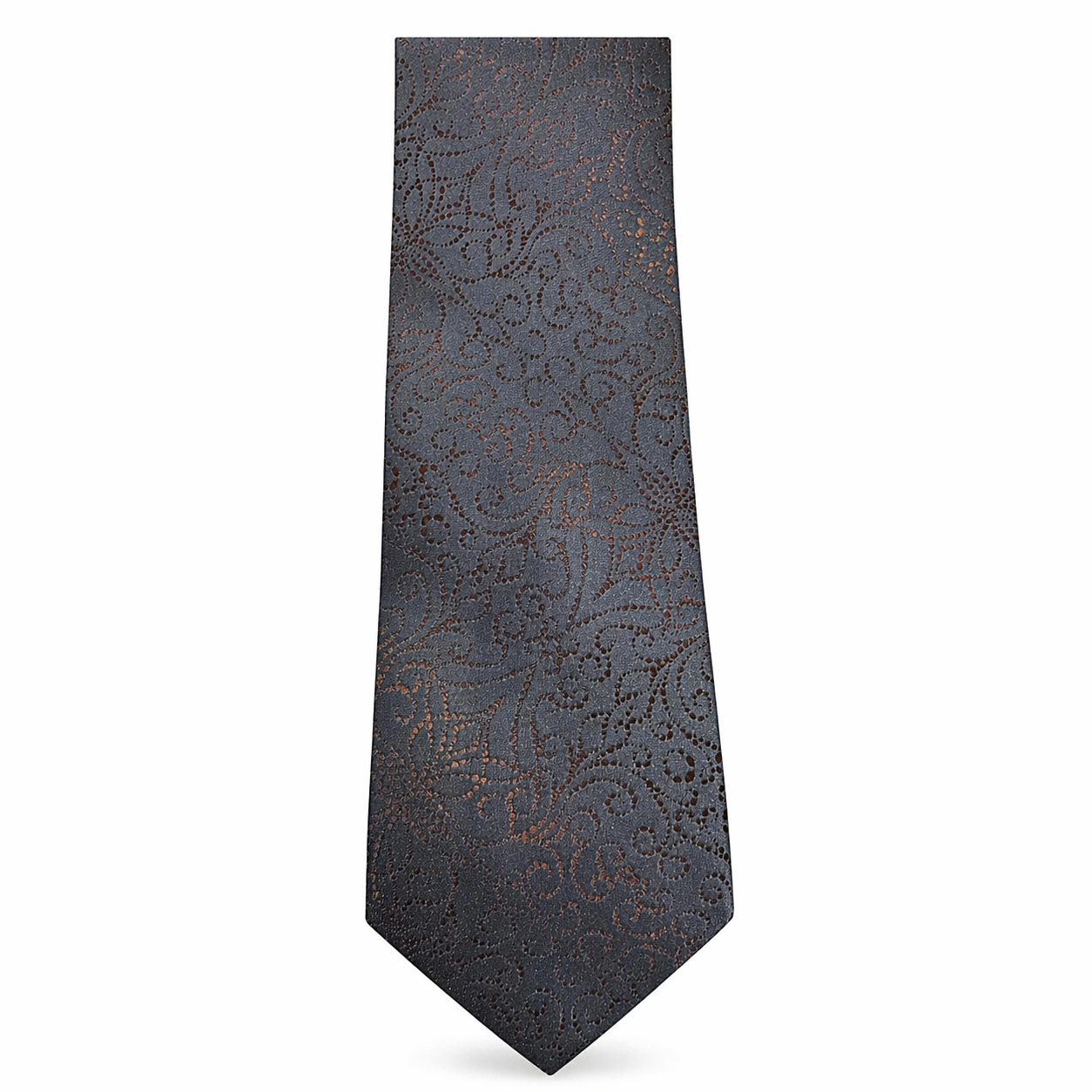 MC Ornate Pattern - Brown Tie & Pocket Square Set