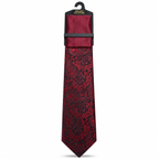 MC Paisley - Tie & Pocket Square Set in Red & Black