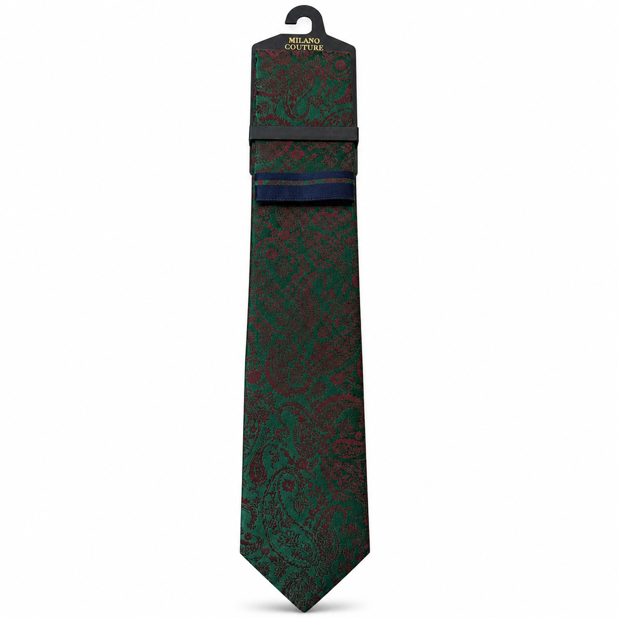 MC Paisley - Tie & Pocket Square Set in Red & Green
