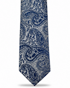 MC Paisley Luxe - Tie & Pocket Square Set in Grey & Navy