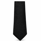 MC Paisley Striped - Black Tie & Pocket Square Set