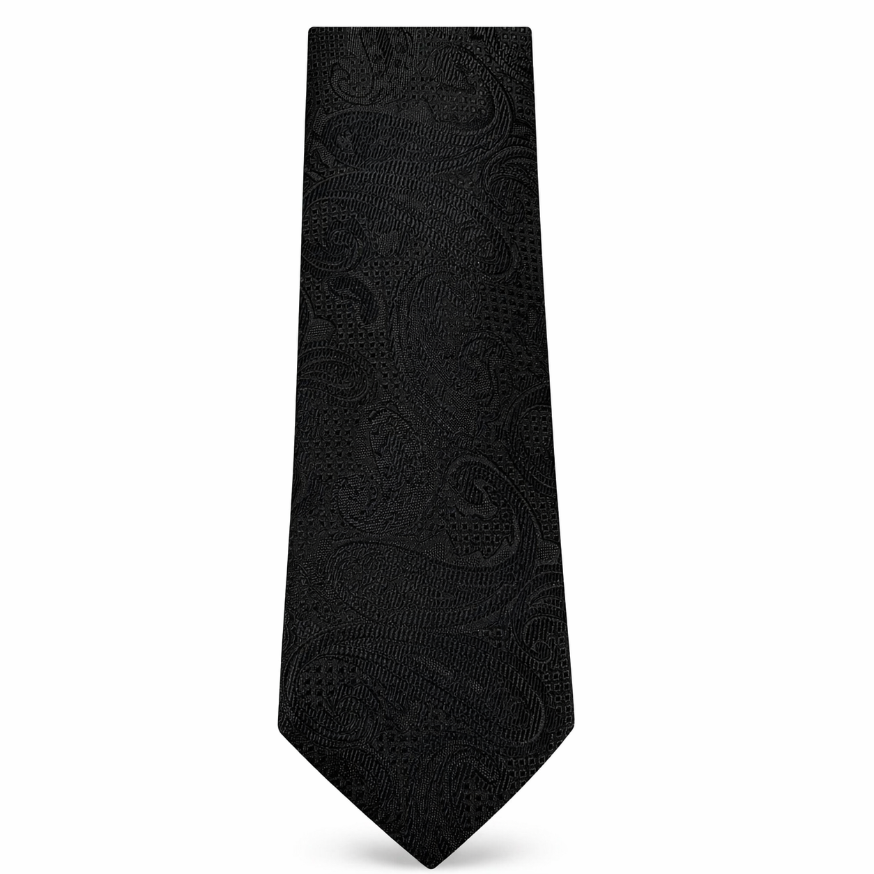 MC Paisley Striped - Black Tie & Pocket Square Set