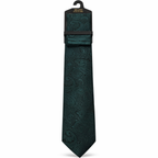 MC Paisley Striped - Green Tie & Pocket Square Set