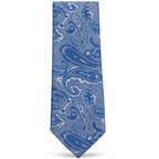 MC Paisley Striped - Sky Blue Tie & Pocket Square Set