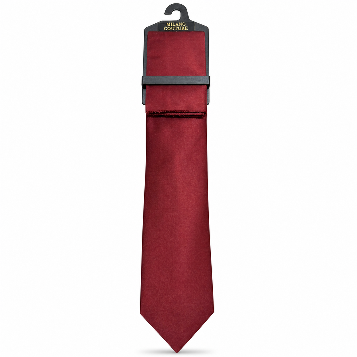 MC Satin - Tie & Pocket Square Set in Wine
