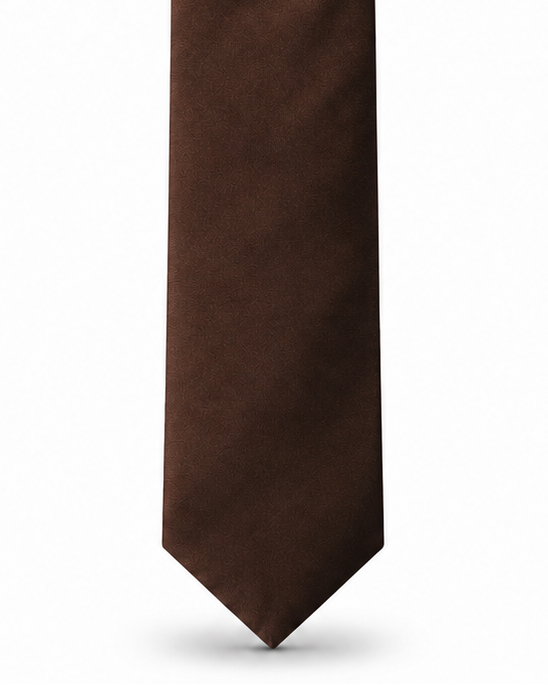 MC Satin - Tie & Pocket Square Set in Brown