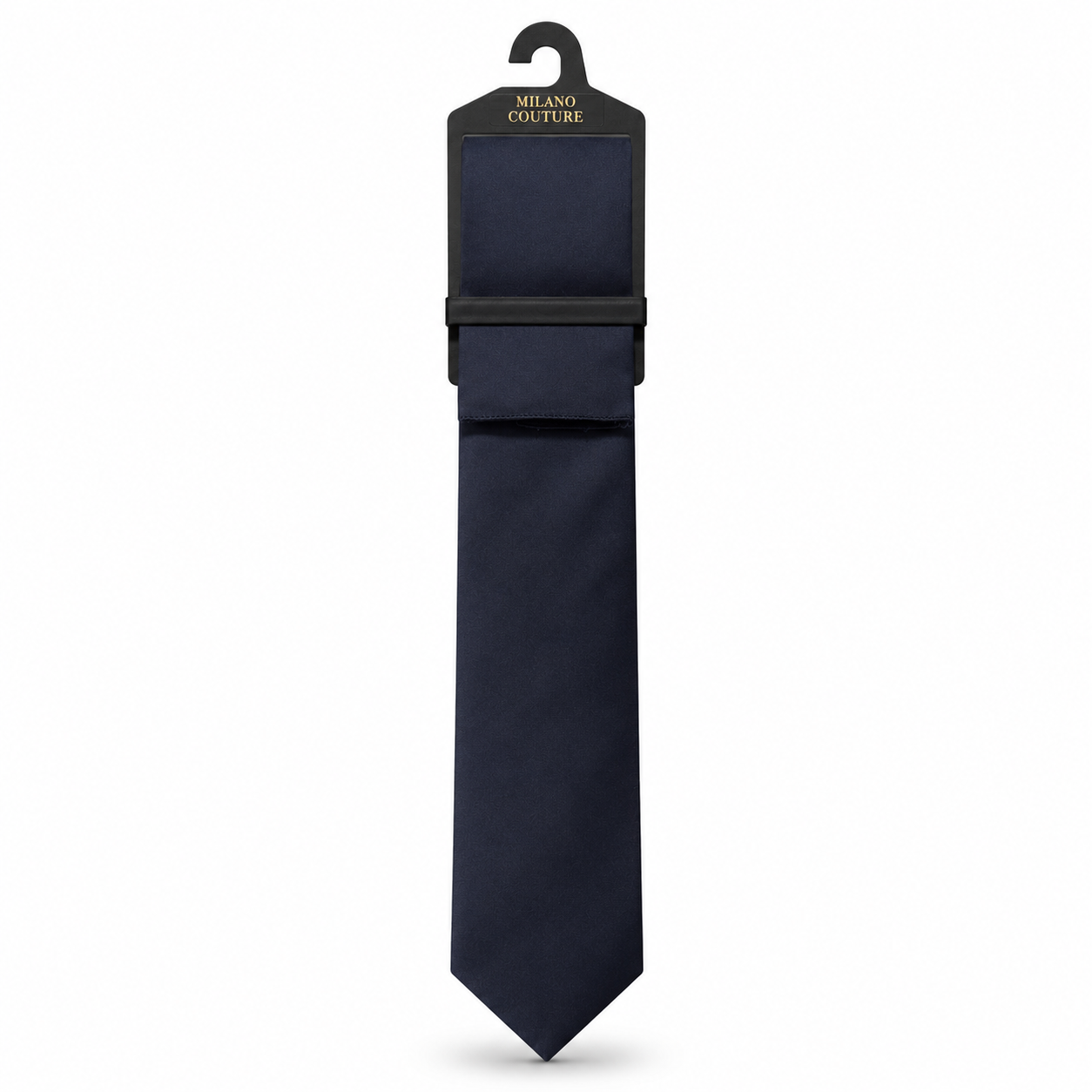 MC Satin - Tie & Pocket Square Set in Navy