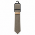 MC Textured - Tie & Pocket Square Set in Beige