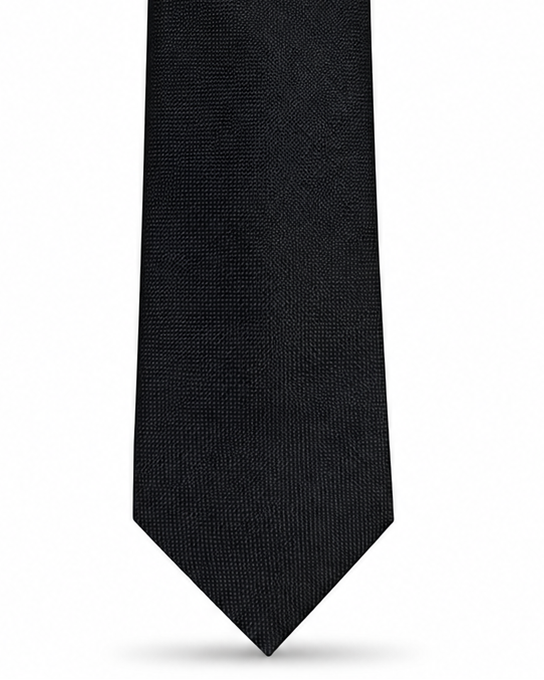 MC Textured - Tie & Pocket Square Set in Black
