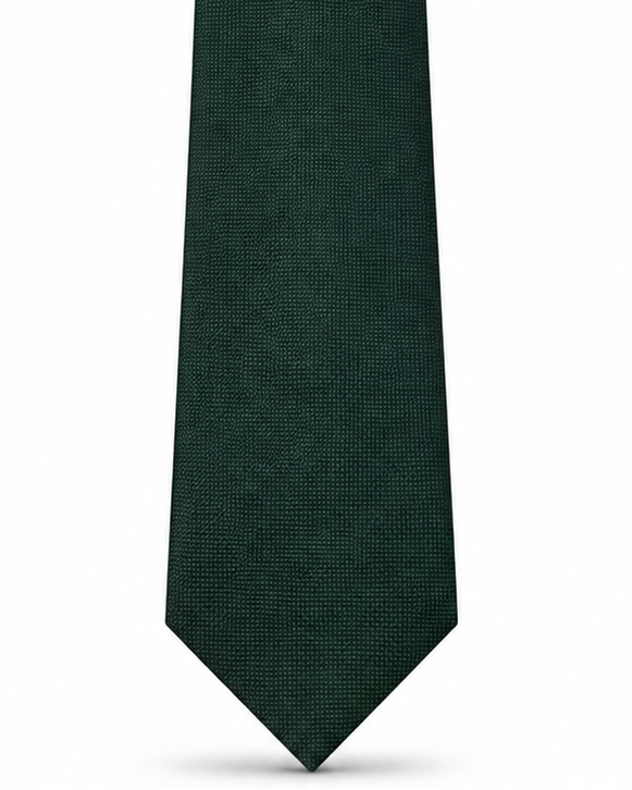 MC Textured - Tie & Pocket Square Set in Dark Green