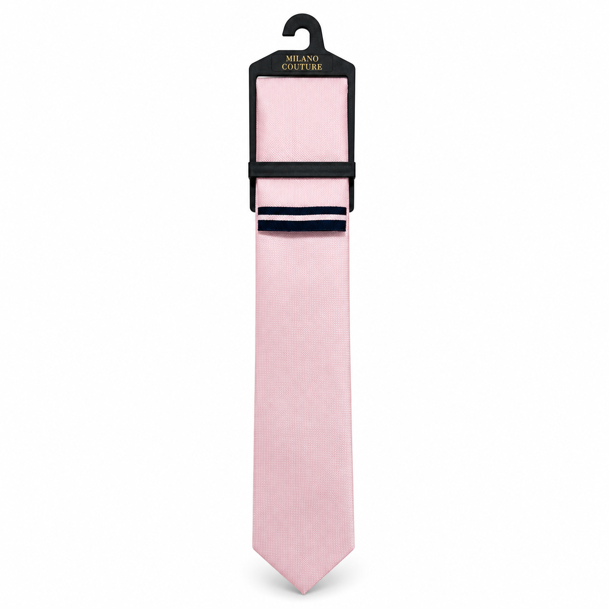 MC Textured - Tie & Pocket Square Set in Light Pink