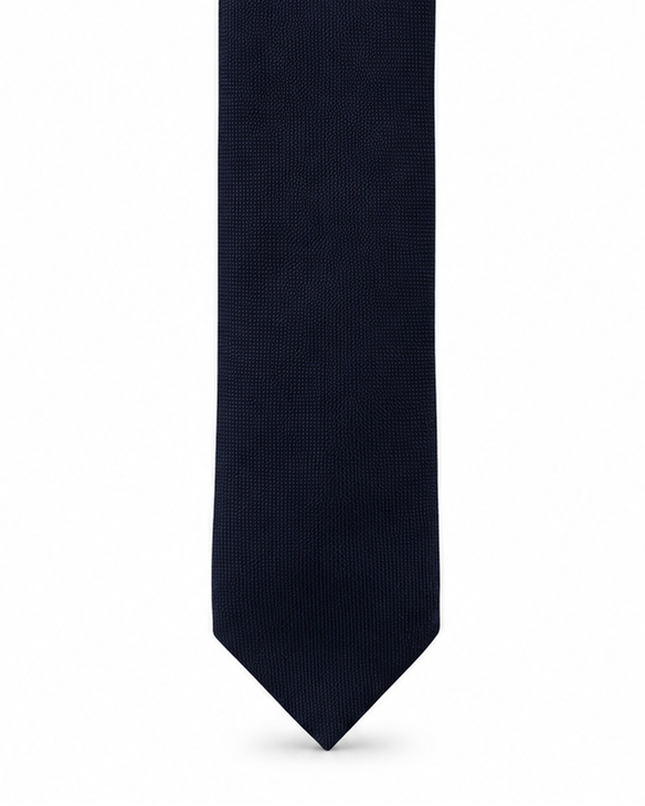 MC Textured - Tie & Pocket Square Set in Navy