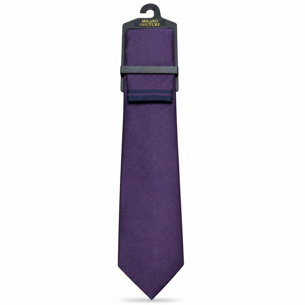 MC Textured - Tie & Pocket Square Set in Purple