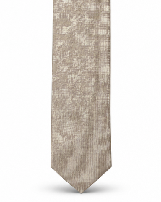 MC Textured - Tie & Pocket Square Set in Stone