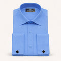 Blue Classic Tapered Fit Double Cuff Shirt