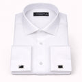White Classic Tapered Fit Double Cuff Shirt