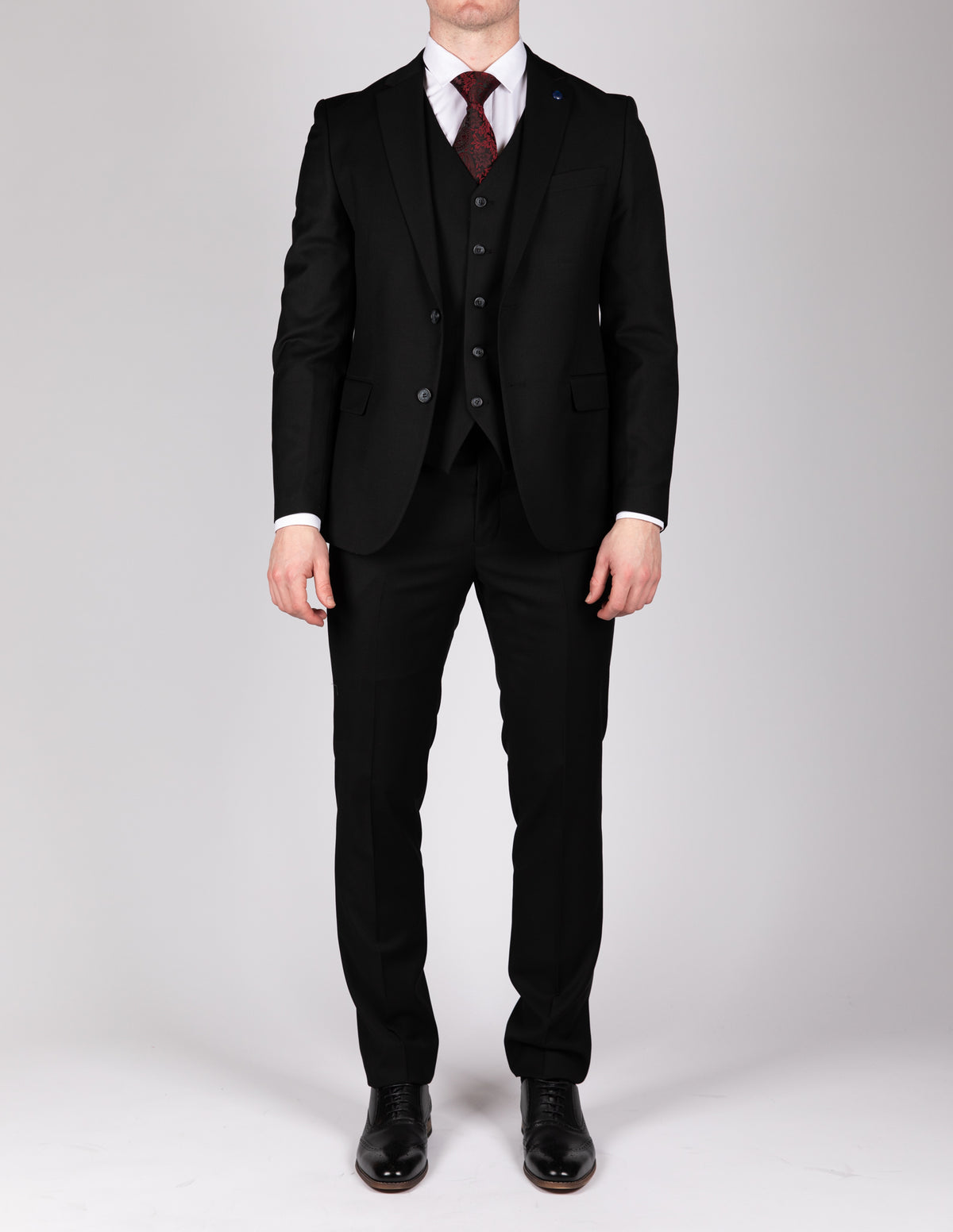 Milano Classic Black Three Piece Suit
