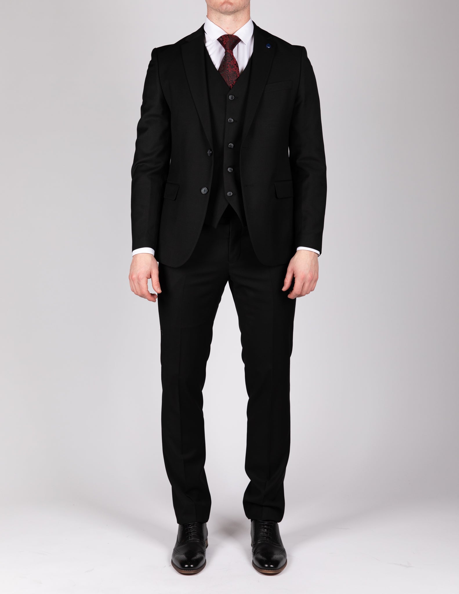 Milano Classic Black Three Piece Suit