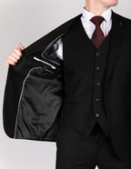 Milano Classic Black Three Piece Suit