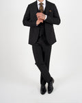 Milano Luxe Black Three Piece Suit