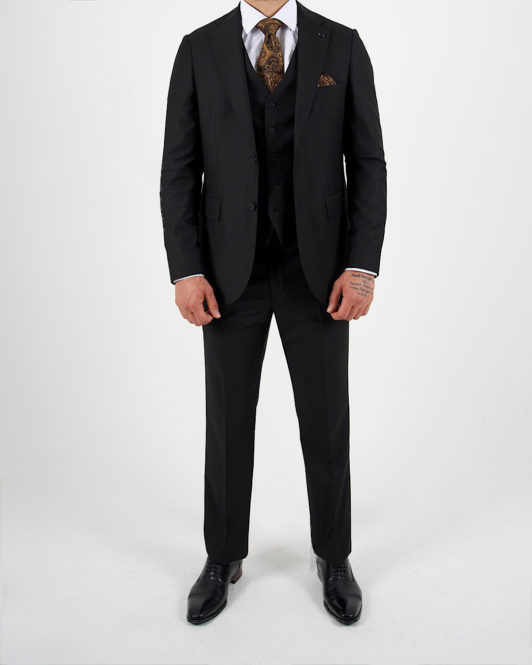Milano Luxe Black Three Piece Suit
