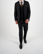 Milano Luxe Black Three Piece Suit