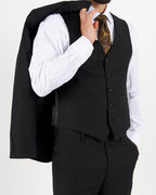 Milano Luxe Black Three Piece Suit