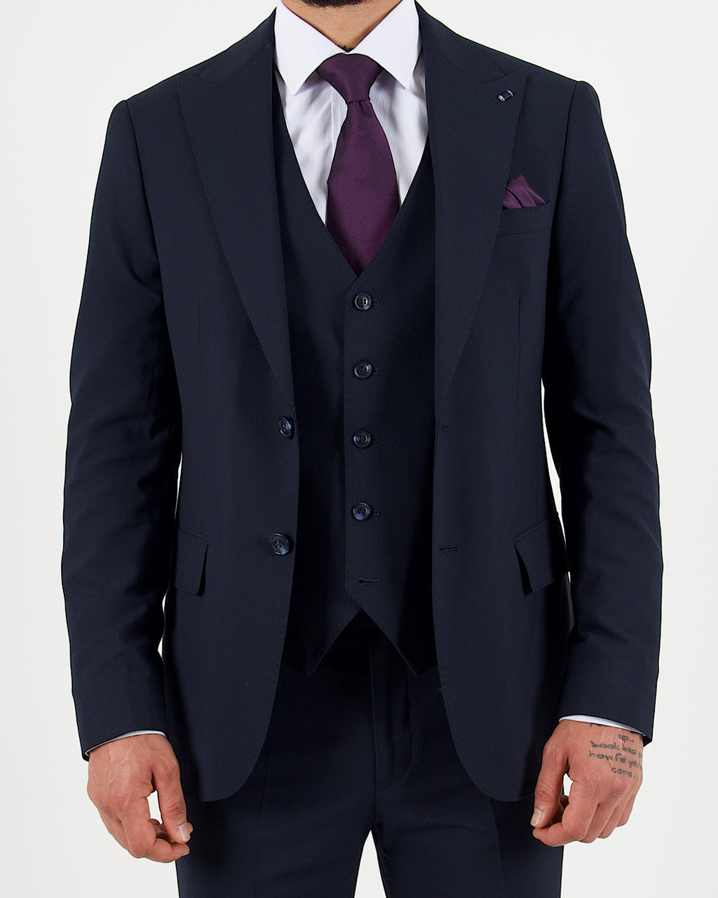Milano Luxe Navy Three Piece Suit