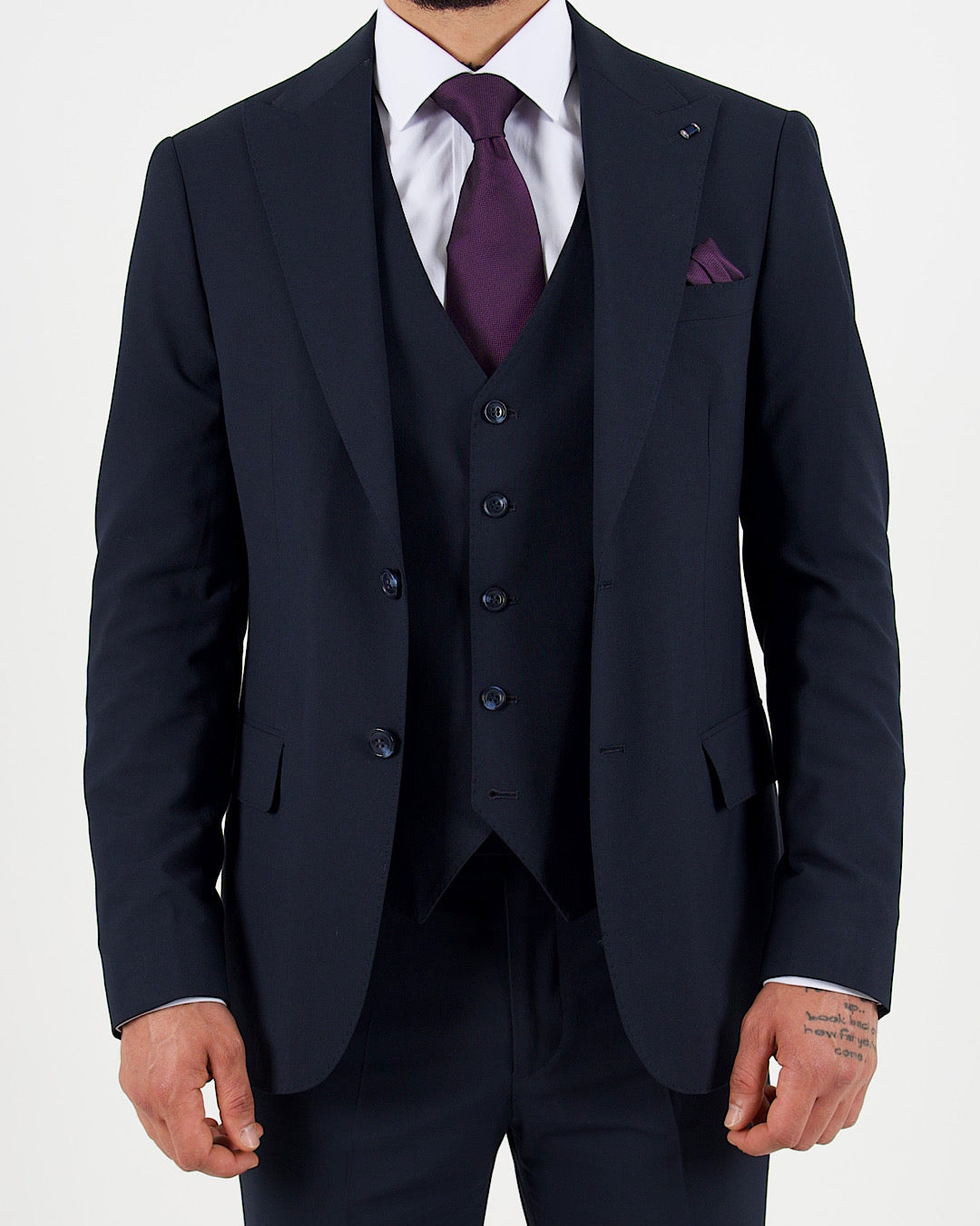 Milano Luxe Navy Three Piece Suit
