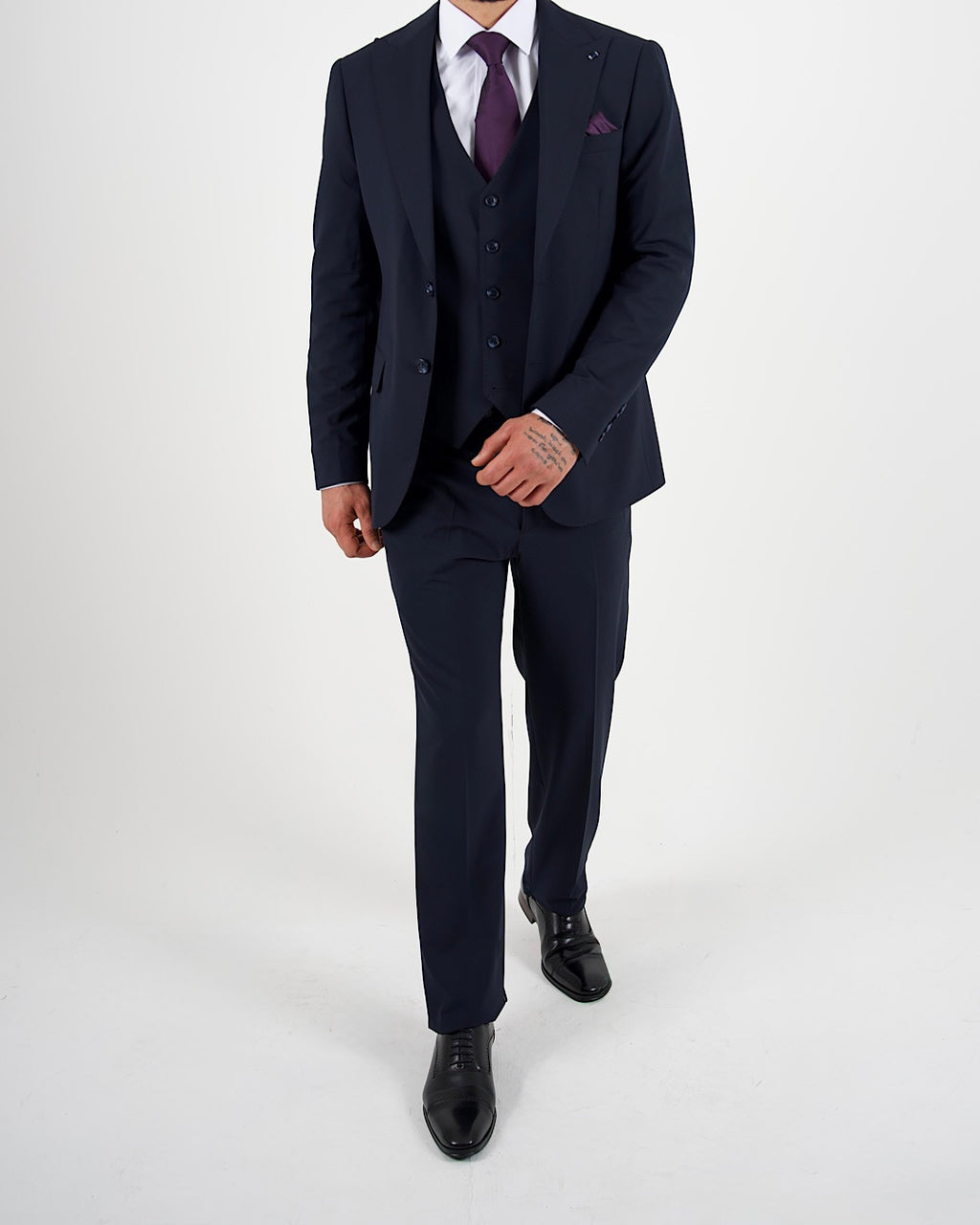 Milano Luxe Navy Three Piece Suit