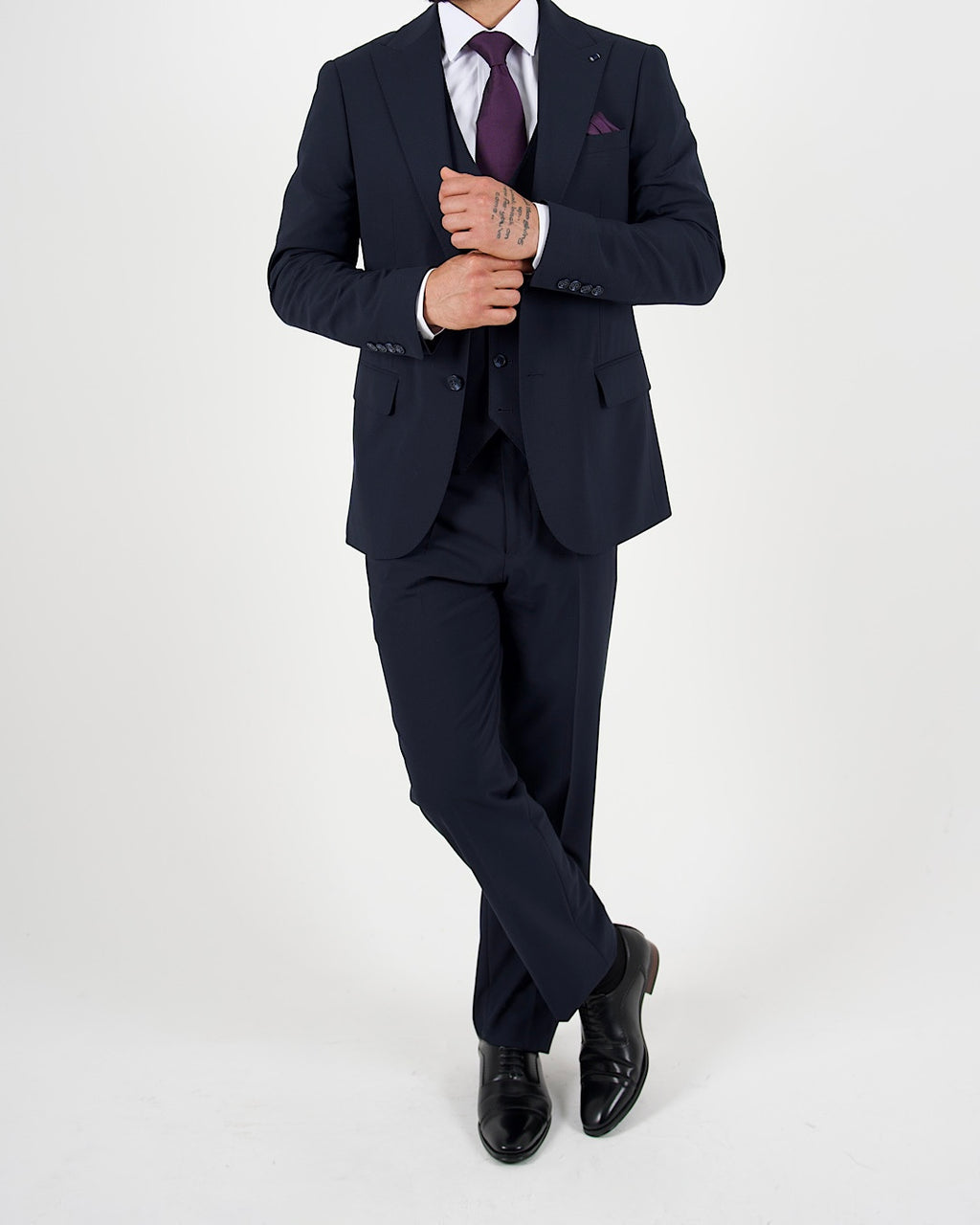 Milano Luxe Navy Three Piece Suit
