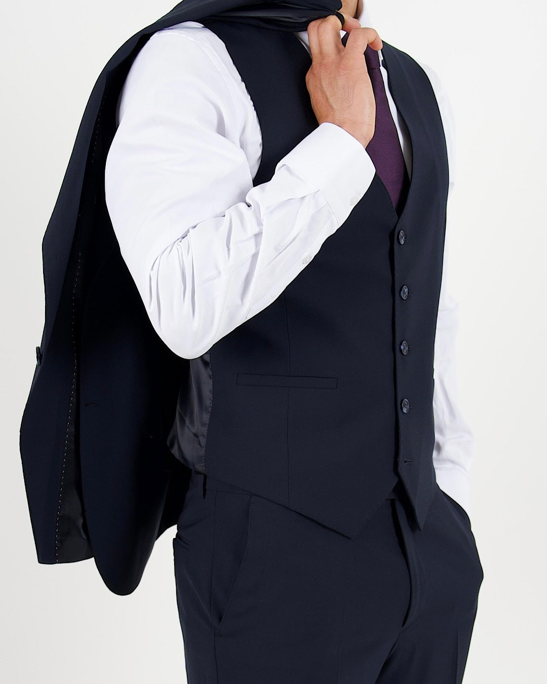 Milano Luxe Navy Three Piece Suit