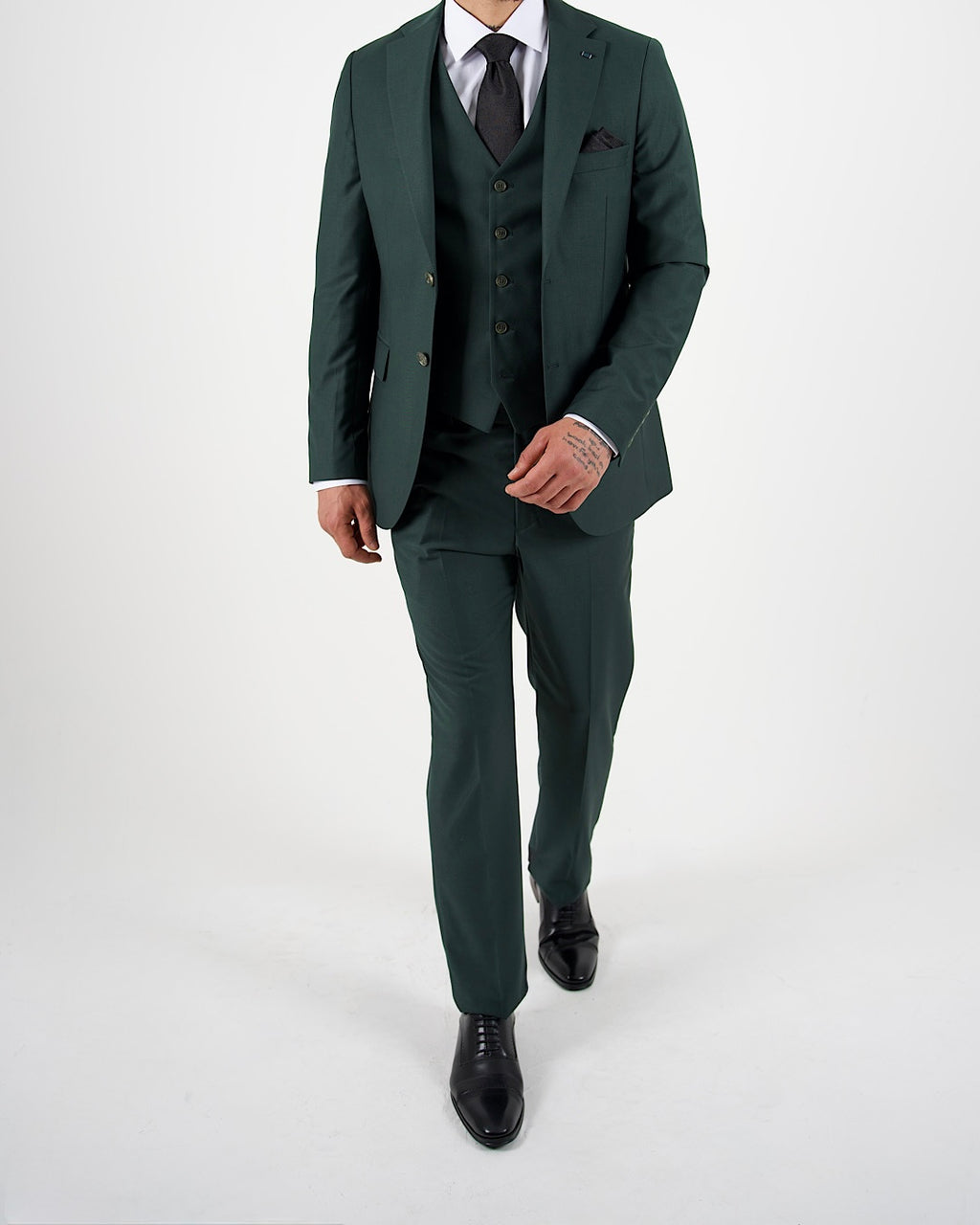 Milano Luxe Olive Three Piece Suit