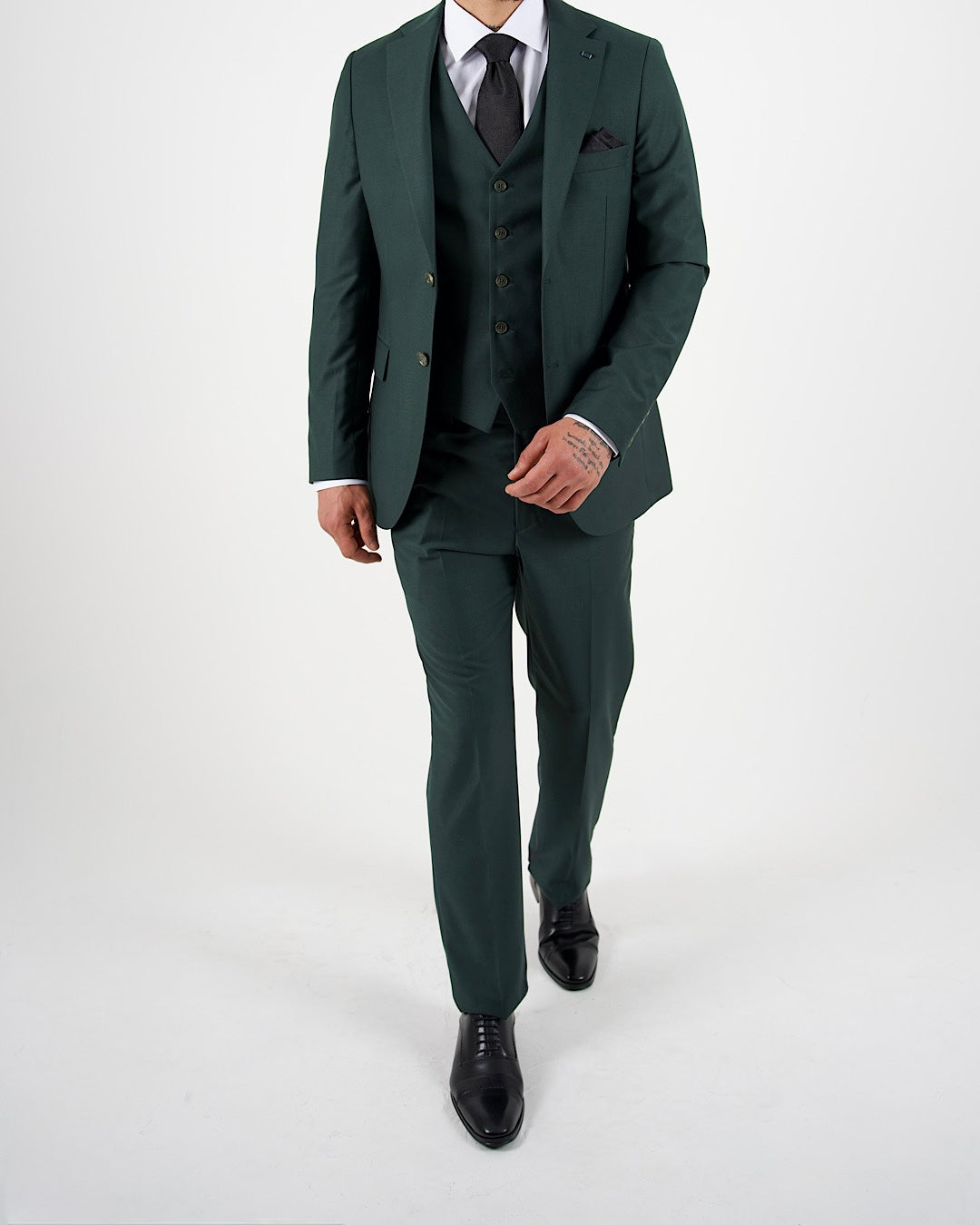 Milano Luxe Olive Three Piece Suit