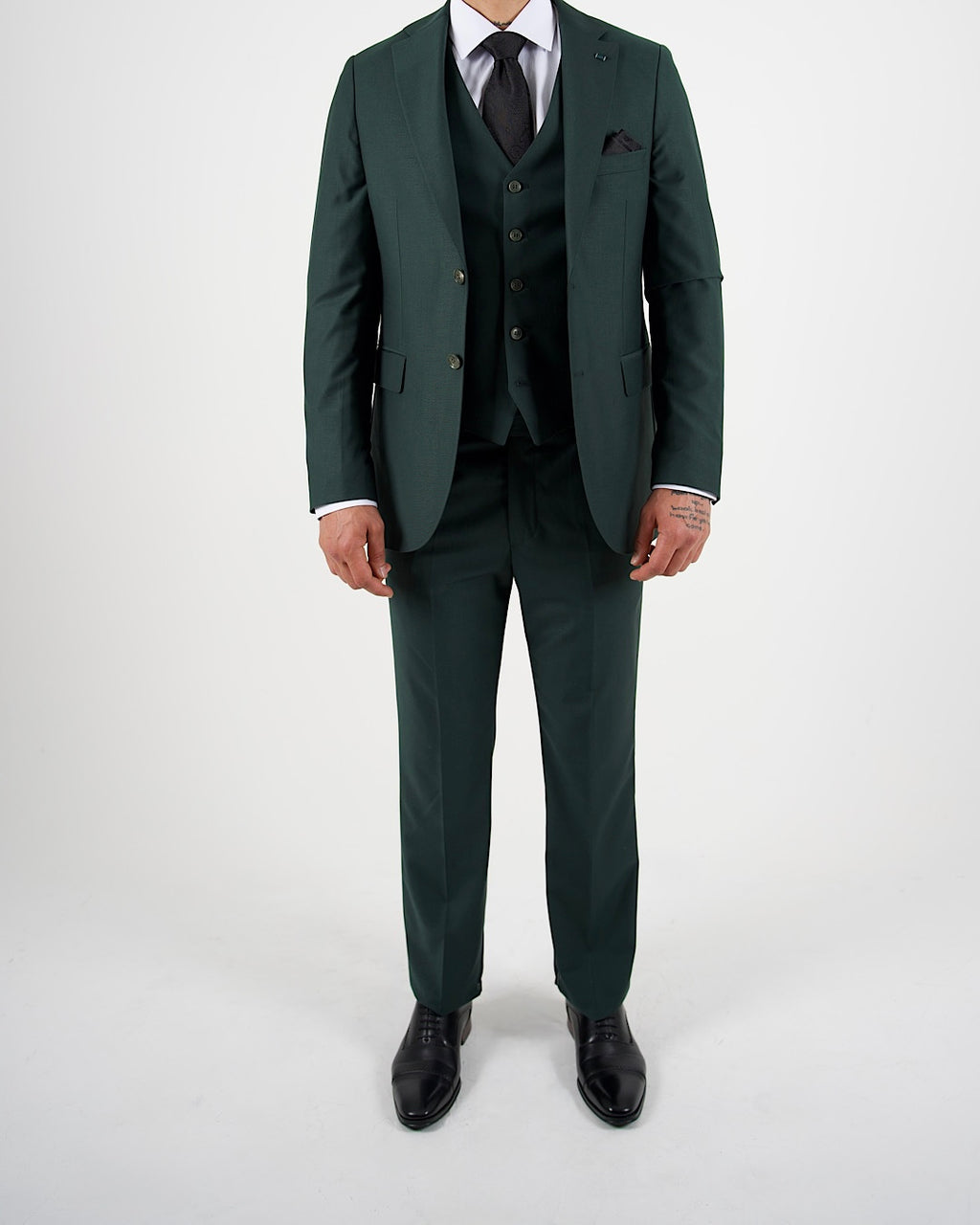 Milano Luxe Olive Three Piece Suit