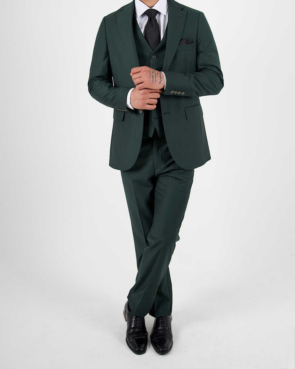 Milano Luxe Olive Three Piece Suit