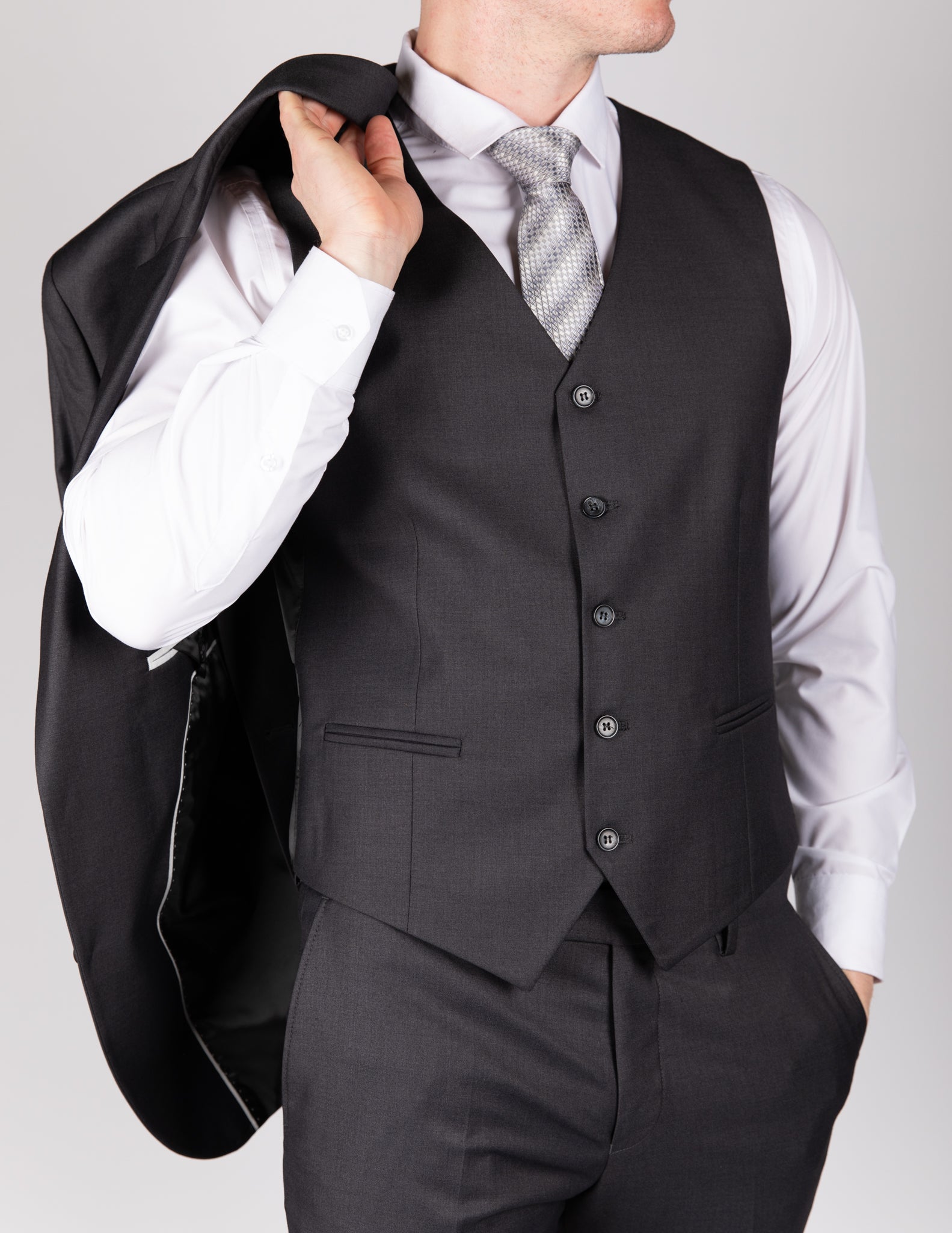 Milano Classic Anthracite Grey Three Piece Suit