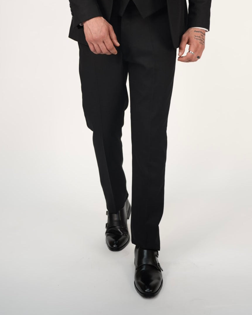 Milano Premium Black Suit Trousers